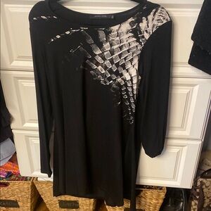 Black and White Long Sleeve dress